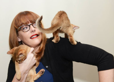 Katenna Jones with two kittens